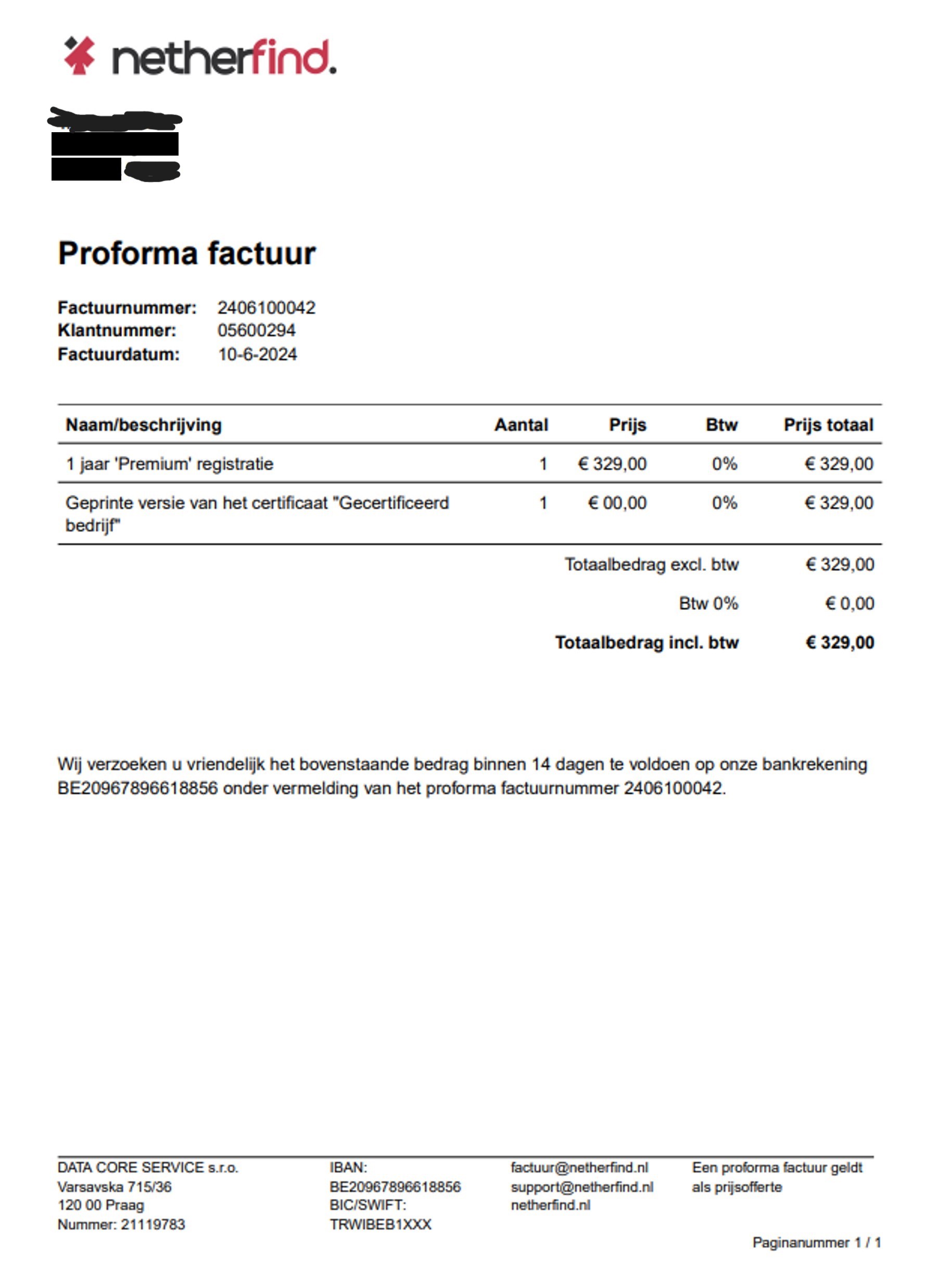 Spookfactuur Spookfactuur